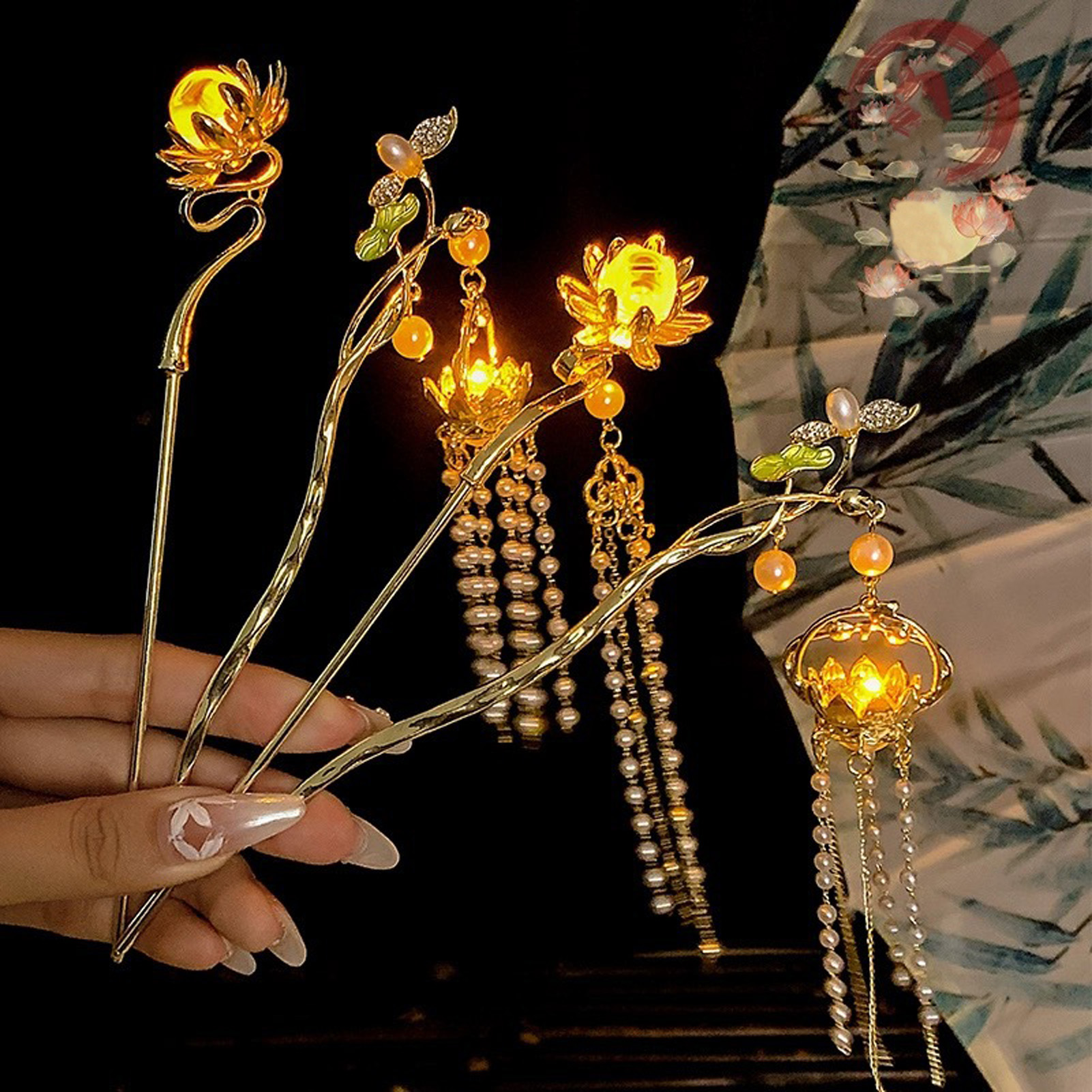 Luminous Flower Hairpin Exquis - Supply Florist 评论和价格