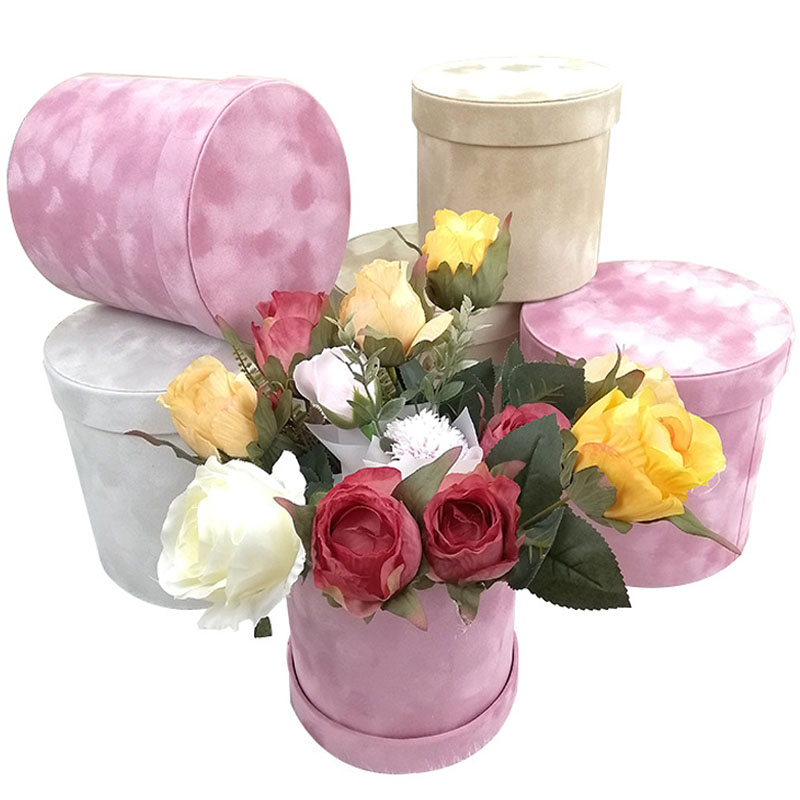3Pcs/Set Velvet Gift Box Round - Florist Supply Buckets 评论和价格