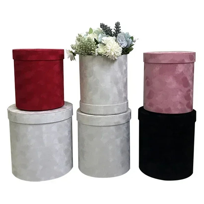 3Pcs/Set Velvet Gift Box Round - Florist Supply Buckets 评论和价格
