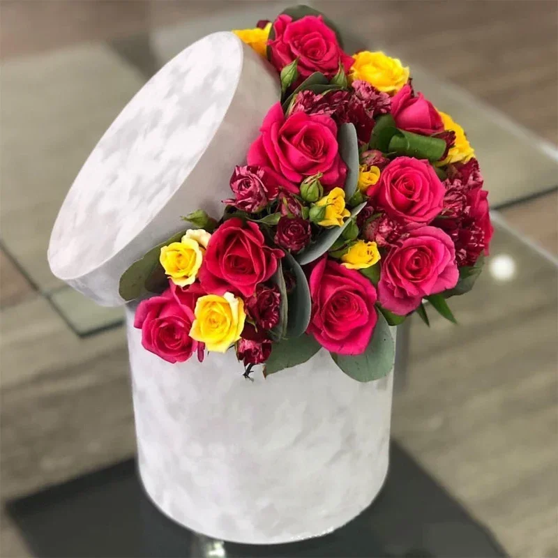 3Pcs/Set Velvet Gift Box Round - Florist Supply Buckets 评论和价格