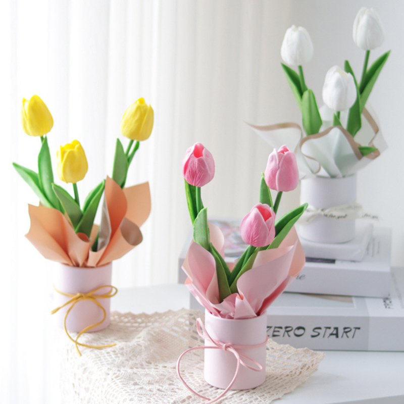 4pcs Mini Round Flower Box Gif - Florist Supply Buckets 评论和价格