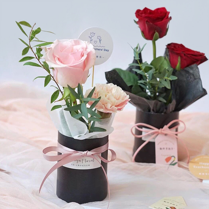 4pcs Mini Round Flower Box Gif - Florist Supply Buckets 评论和价格