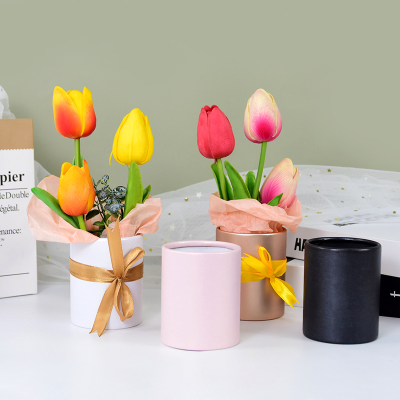 4pcs Mini Round Flower Box Gif - Florist Supply Buckets 评论和价格