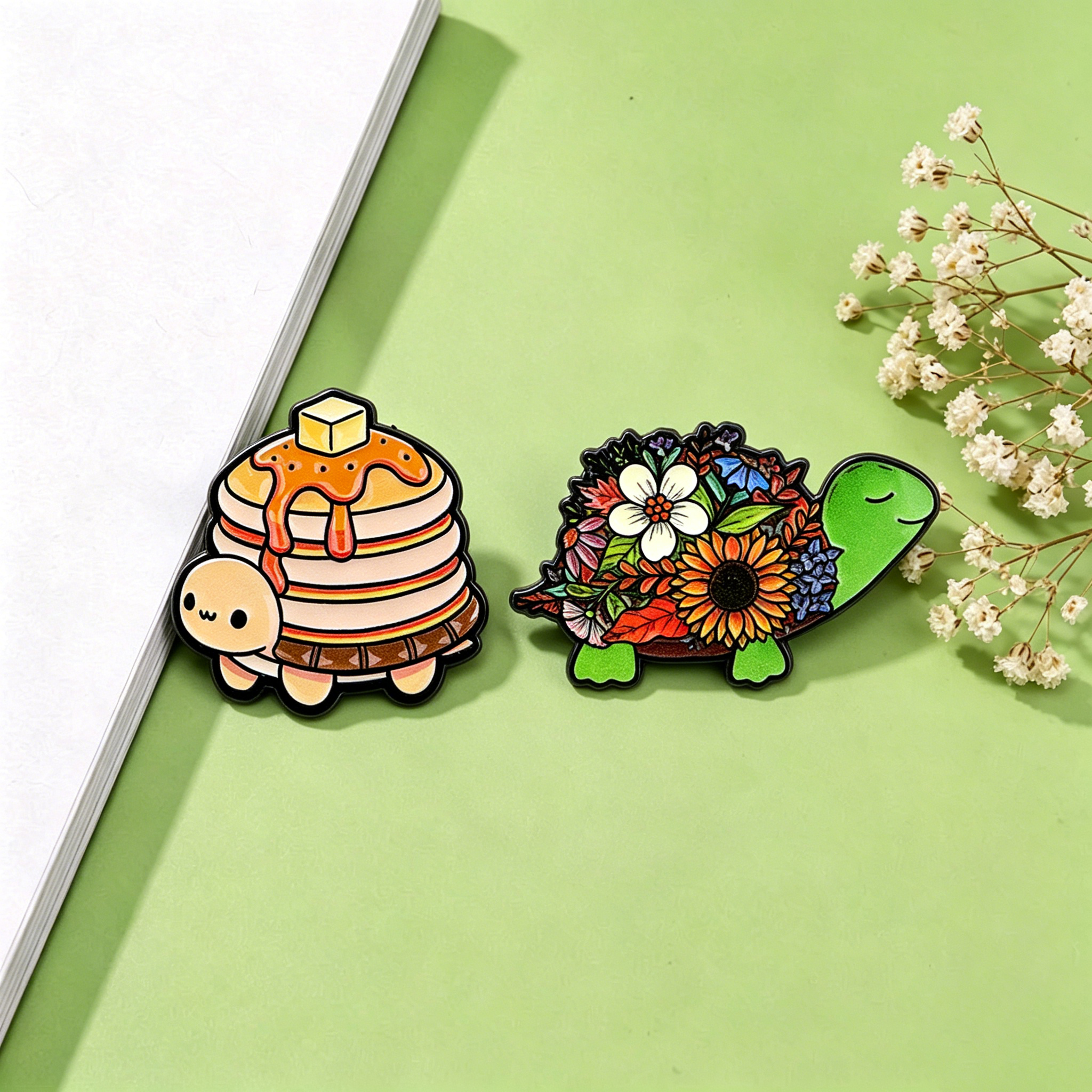 Pancake & Flower Turtle Enamel - Supply Florist 评论和价格