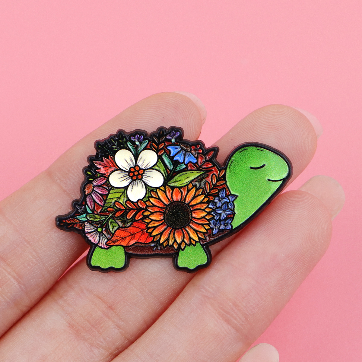 Pancake & Flower Turtle Enamel - Supply Florist 评论和价格