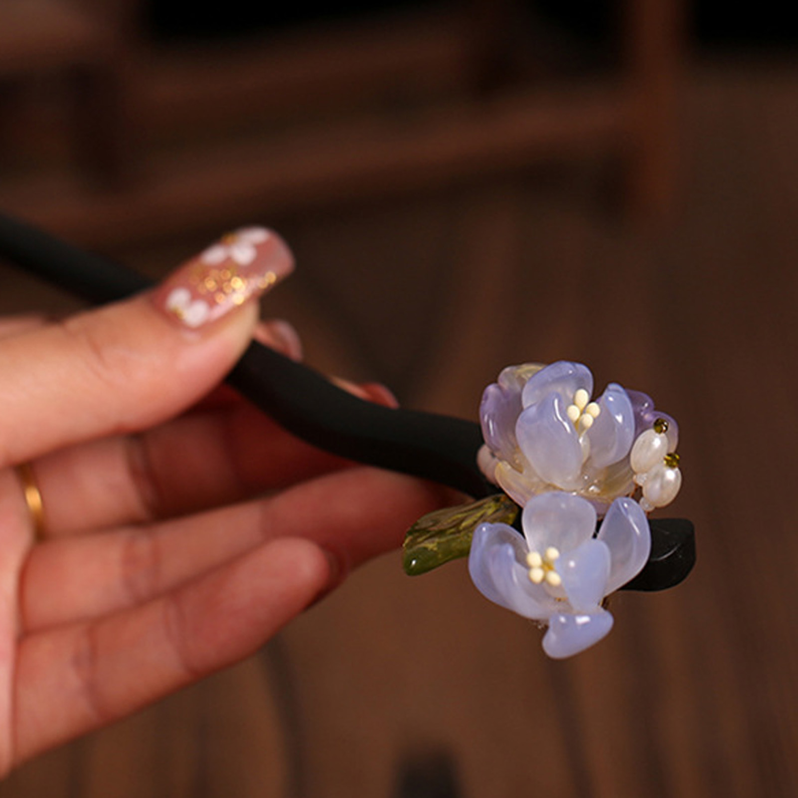 Vintage Wooden Flower Hairpin  - Supply Florist 评论和价格